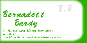 bernadett bardy business card